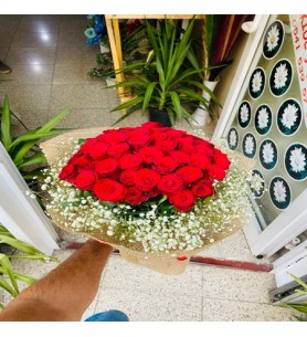 Kırmızı Gül Buketi 42 Adet